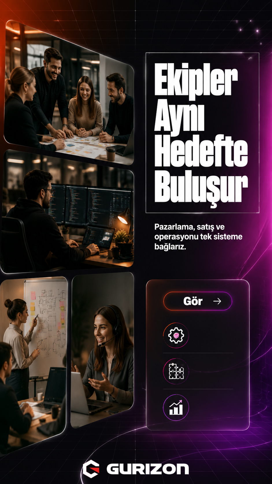 Gurizon sosyal medya tasarım örneği