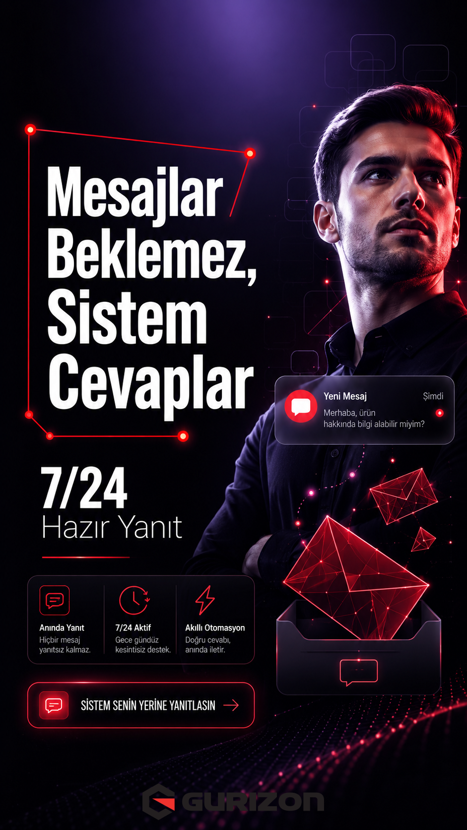 Gurizon sosyal medya tasarım örneği
